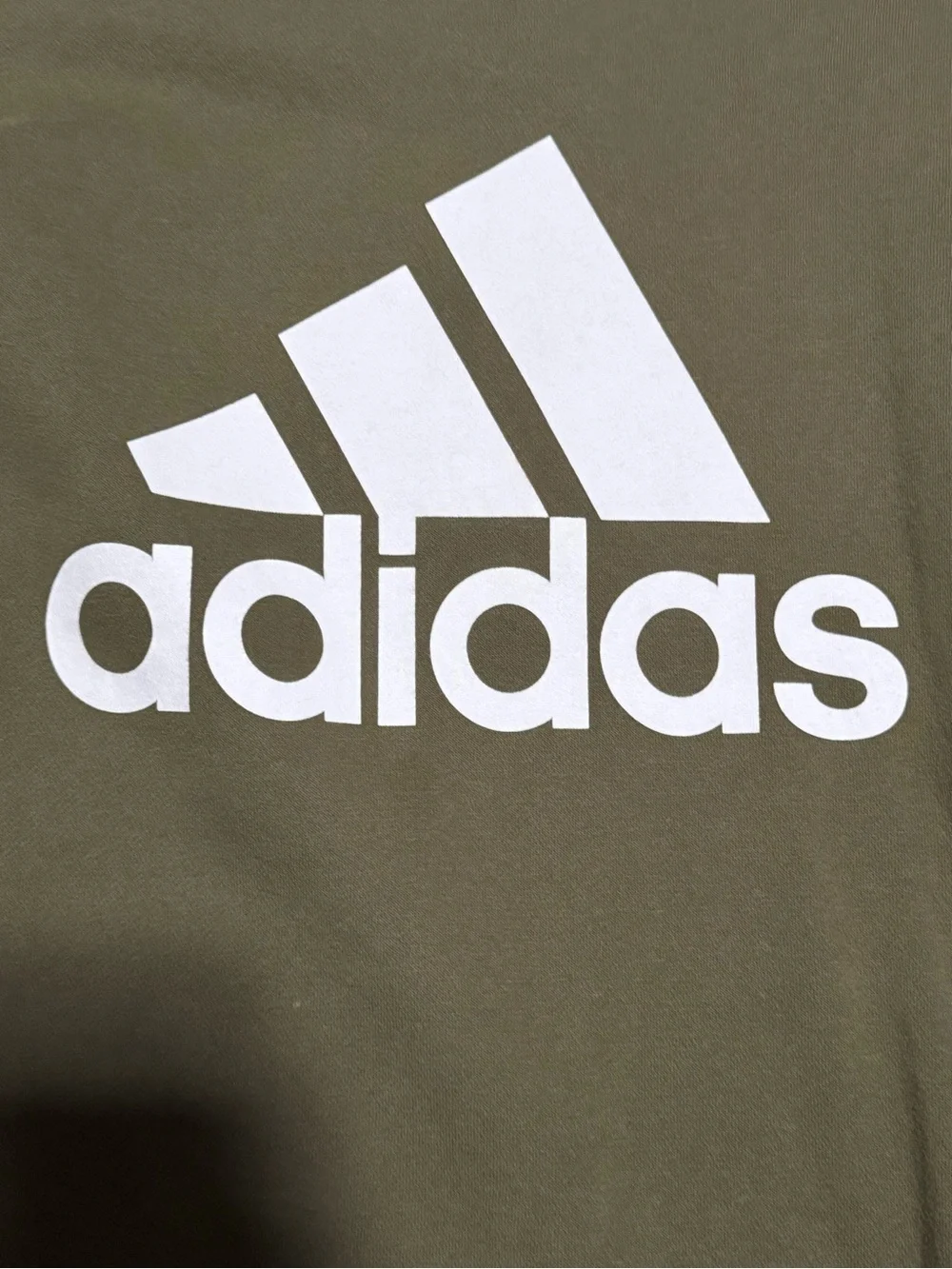 adidas Olive Green Crewneck with Light Logo